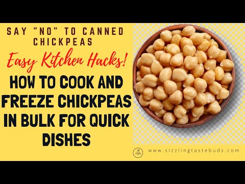 Meal Prep Series #2 | How To Freeze Chickpeas (Garbanzo) Beans in Bulk for quick cooking |SAVE TIME⏰