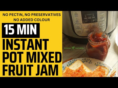 Instant Pot Mixed Fruit Jam | NO Pectin, No Preservatives, No Artificial Colours #instantpotrecipes