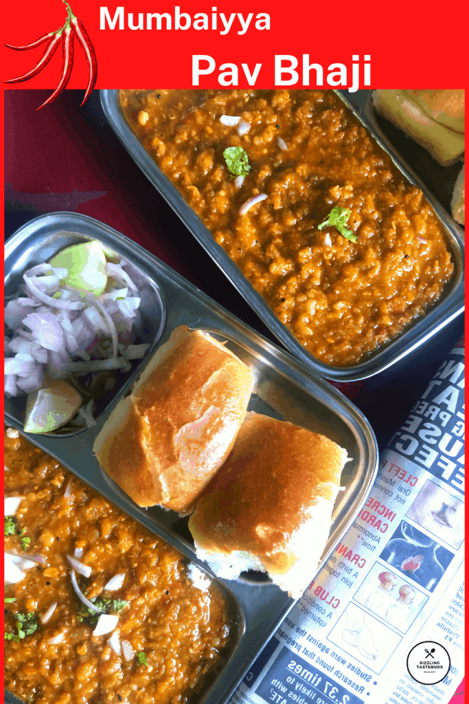 Mumbai's famous Pav Bhaji version is a very popular street food. It is a medley of veggies in a spicy, tangy tomato based sauce simmered and served with pav (local bread)