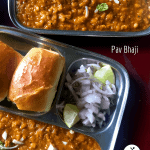 Mumbai's famous Pav Bhaji version is a very popular street food. It is a medley of veggies in a spicy, tangy tomato based sauce simmered and served with pav (local bread)