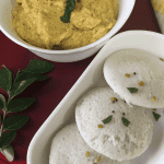 Idli is a steamed rice-lentil dish ((sometimes millets) made in South India and is oil free, gluten free and vegan too. Served for breakfast with sambar or chutney