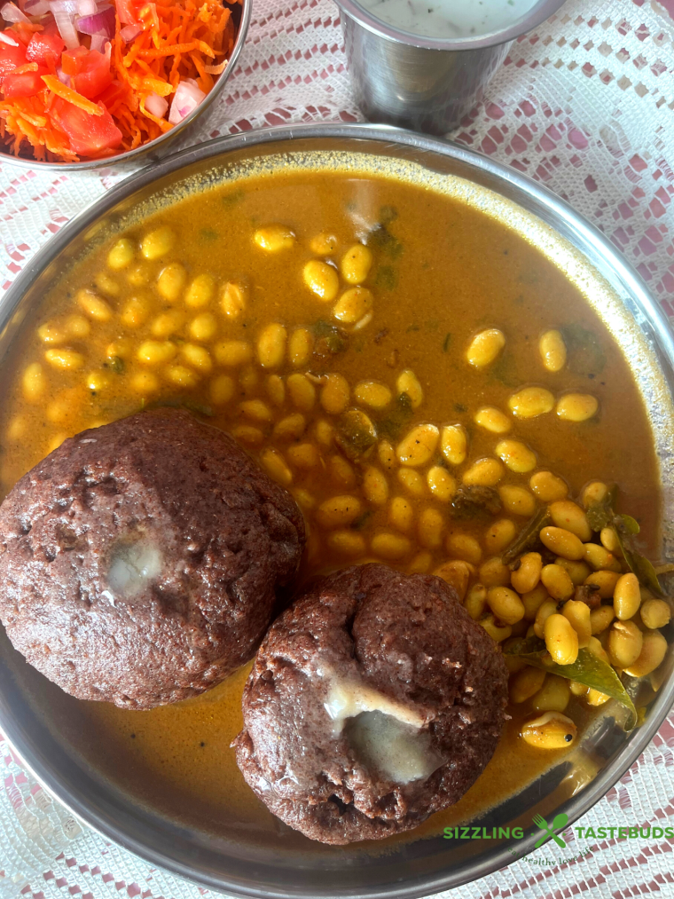 Ragi mudde Ragi Sankati Traditional finger millet steamed dumplings