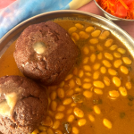 A traditional Karnataka style steamed finger millet dumpling. Served with sambhar or curry for a filling meal