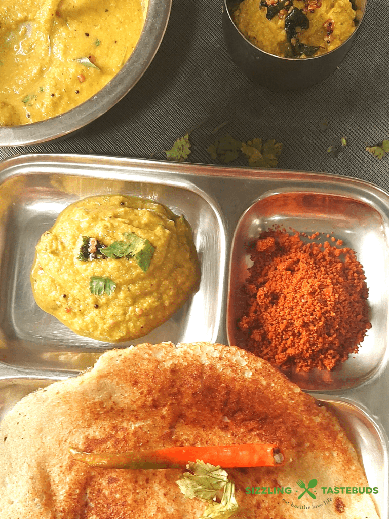 A delicious chutney or Dip made with Carrots and garlic. Gluten Free + vegan chutney to serve with any South Indian Breakfast or steamed rice.