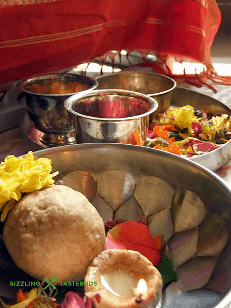 A traditional lamp lit for Lord Balaji (Venkateswara) - Lord of the Seven Hills This lamp is made with homemade rice flour and lit at home for the prosperity and Blessings from the Lord.