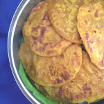 Bele Obbattu or Obbattu is a stuffed sweetbread made with lentils, coconut and Jaggery. It is a delicacy made for the Hindu new year festival called Ugadi