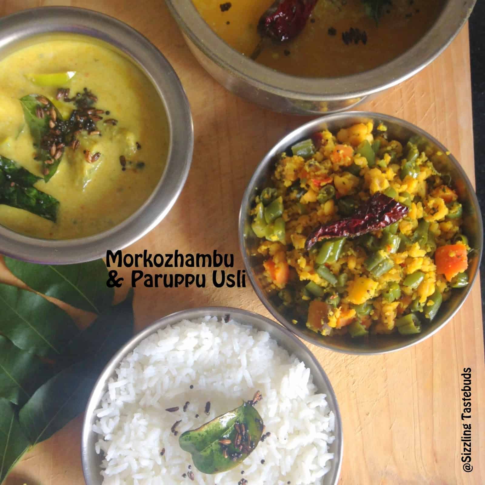 How to make Paruppu Usli | Morkozhambu Paruppu Usli Combo Meal