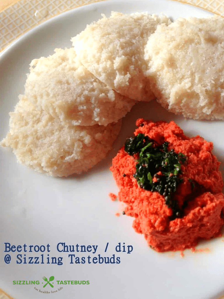 Beetroot chutney is a vegan, Gluten free dip or chutney made with beets and coconut. Served as a dip to Indian Breakfast dishes