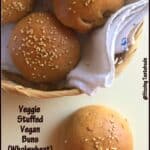 Vegan Veggie Stuffed Savoury Buns | Easy tea time snack