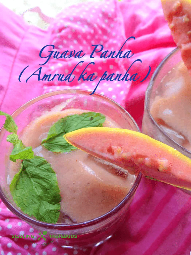 Amrud ka Panha or Guava Punch is a delicious Summer beverage made with pink guava pulp and basic seasonings. Served chilled