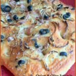 Onion Olive Focaccia Topped With Sea Salt