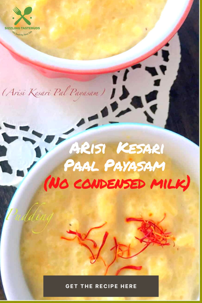 A saffron-milk-rice pudding,Arisi Kesari Paal Payasam is a delicious kheer or payasam that can be put together quickly for festivals or celebrations.