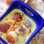 Pista Rasabali from Orissa - a low fat version | Indian Sweets