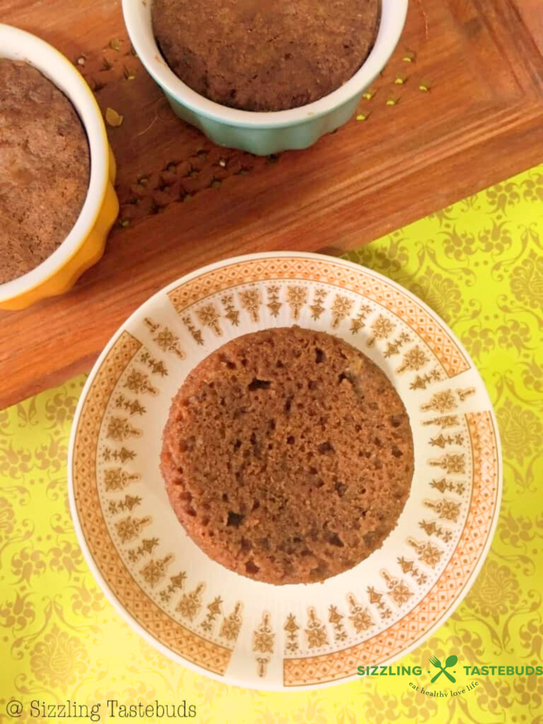 Eggless Steamed Chocolate cake is made with Wholewheat Flour and needs no Oven too. Perfect for a chocolate indulgence or a late night treat too!