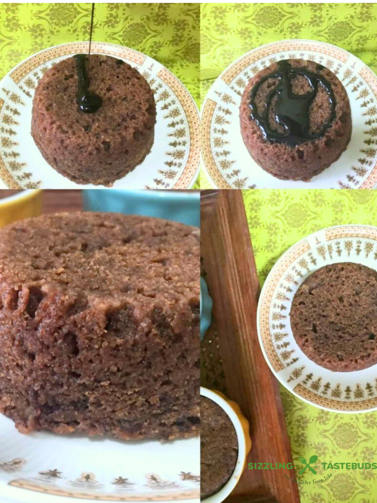 Eggless Steamed Chocolate cake is made with Wholewheat Flour and needs no Oven too. Perfect for a chocolate indulgence or a late night treat too!