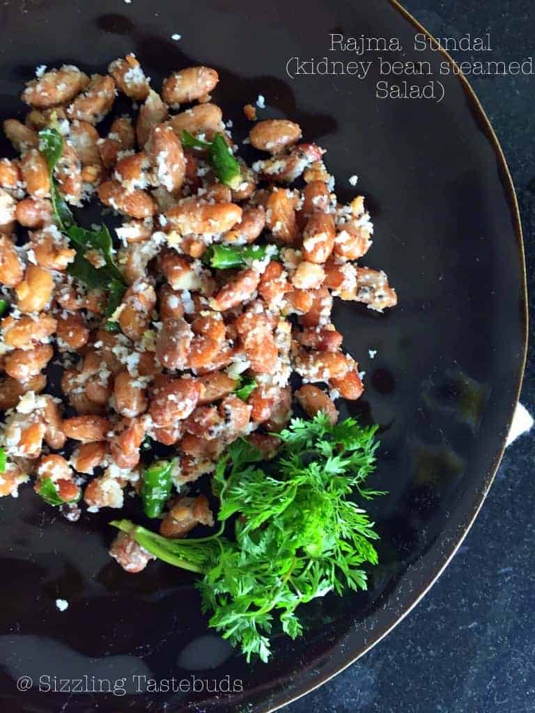 Fresh kidney beans stir fry. This is a No onion no garlic, vegan and GF dish. Sundal is usually served for Navratri (Indian Festival)