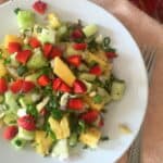A quick summery salad that is 100% vegan and gluten free. Great for a light meal or a side.