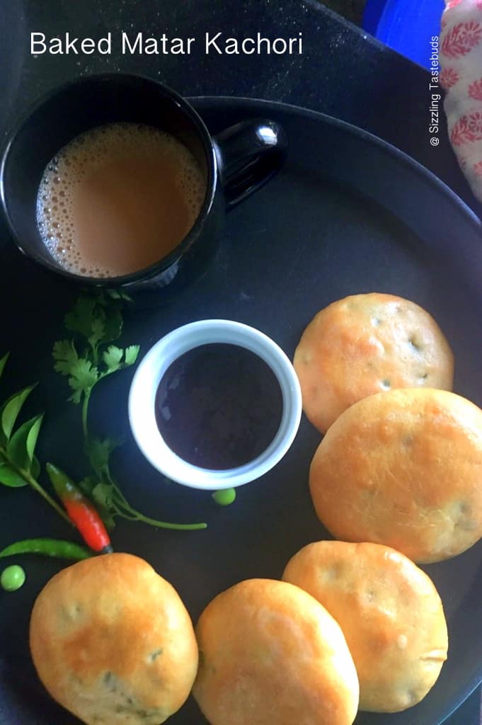 Baked Matar Kachori is a healthy Baked version of the stuffed Kachori with no deep frying involved. Served as a snack at tea time or for breakfast.