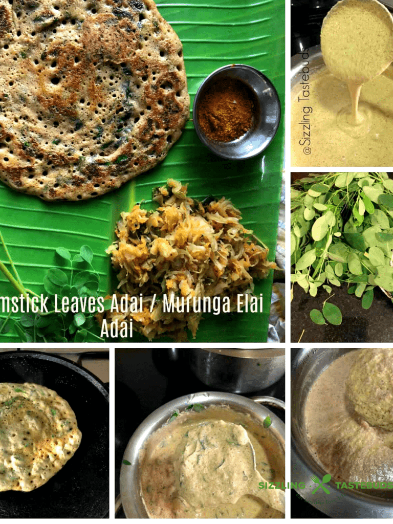 Murunga keerai Adai or Moringa Leaf Dosa is a vegan, Gluten Free dosa made with mixed Lentils, Bamboo Rice and Moringa leaves. Diabetic friendly and is served as a breakfast or snack with chutney or sambhar