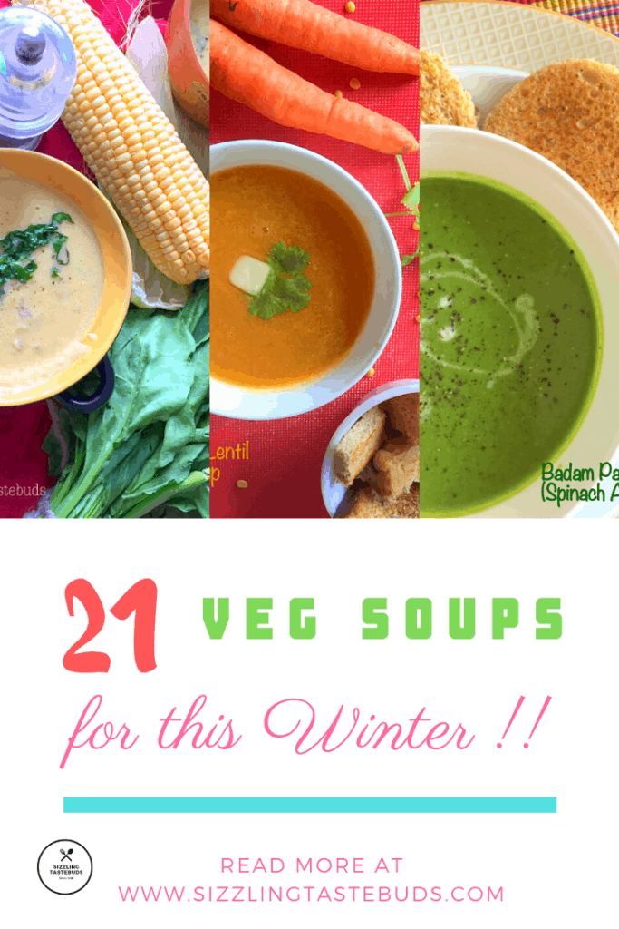A delectable collection of healthy, hearty homemade Vegetarian and Vegan Soups for Winter and Fall. Made with everyday ingredients.