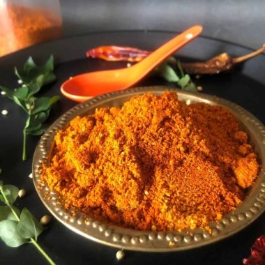 Authentic Homemade Recipe to make Mysore Style Sambhar Powder. Aromatic Spice Mix to make delicious Sambhar at home.