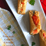 A Quick and delicious sandwich made in under 10 mins with the goodness of tomatoes and cream cheese. Great for brunch, parties, lunchboxes, picnics or potluck.