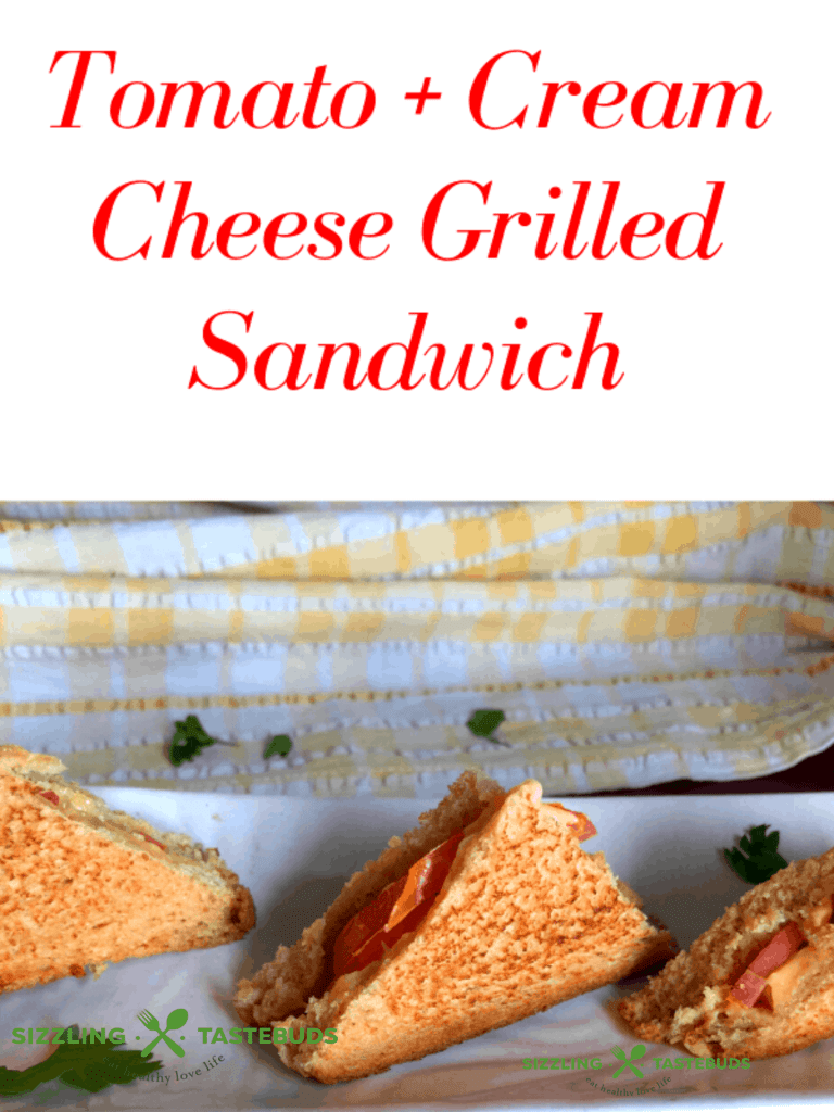 A Quick and delicious sandwich made in under 10 mins with the goodness of tomatoes and cream cheese. Great for brunch, parties, lunchboxes, picnics or potluck.