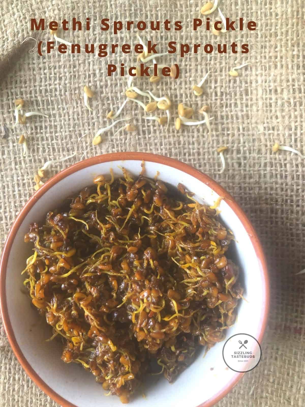 Diabetic Friendly Methi Sprouts Pickle Recipe | How to make Fenugreek ...