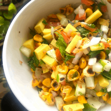 Grilled Corn Mango Salsa