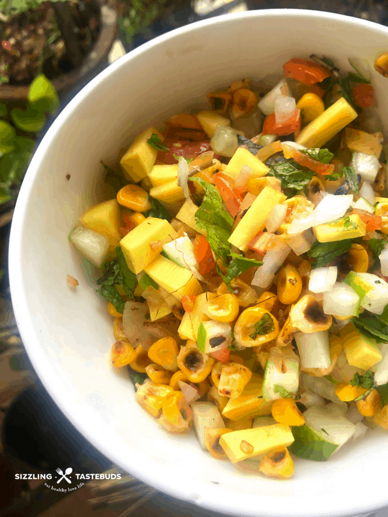 Grilled Corn Mango Salsa