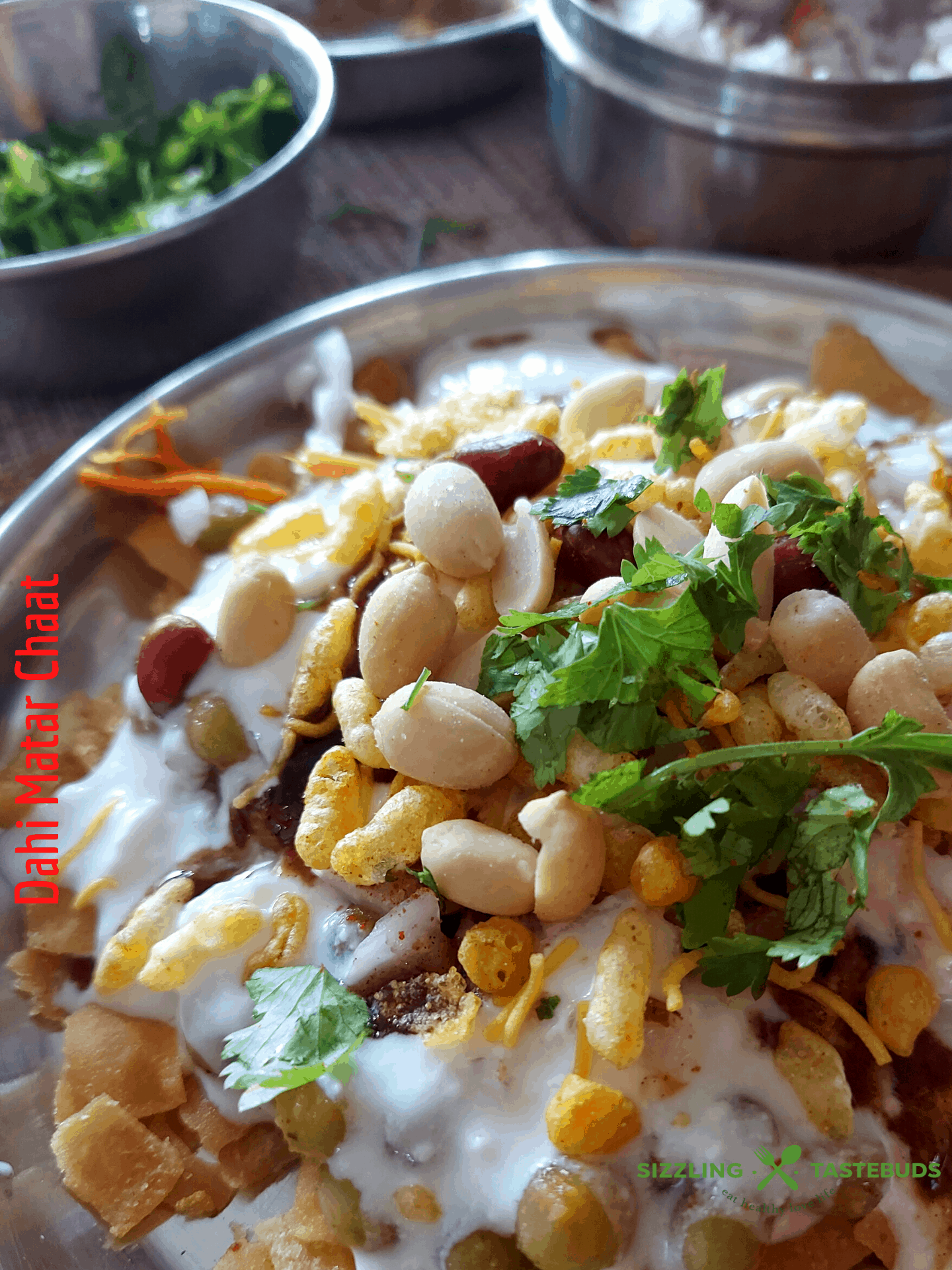 Dahi Matar ChaatYoghurt Peas Chaat Sizzling Tastebuds
