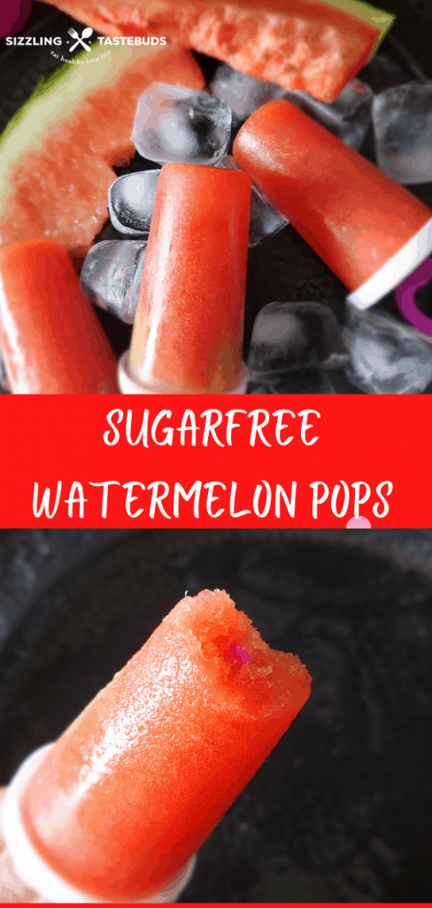 Sugarfree Watermelon Popsicles - 1 ingredient only!