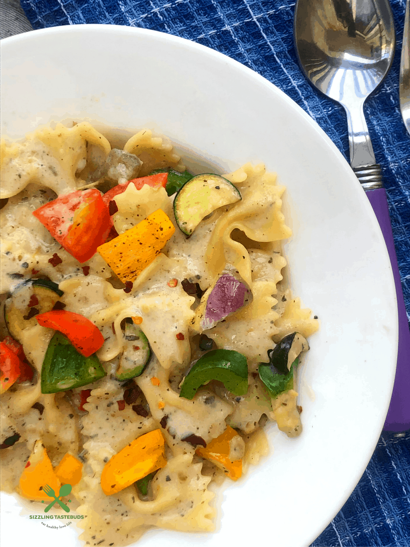 Gluten Free Farfalle pasta in a Creamy White Sauce