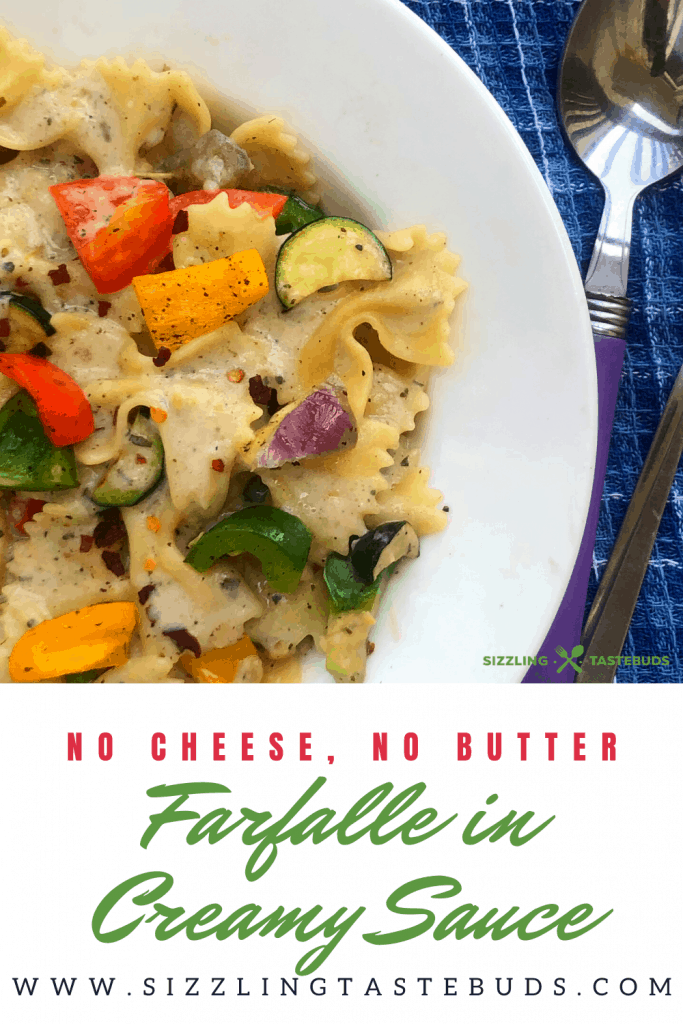 Farfalle pasta in a Creamy White Sauce