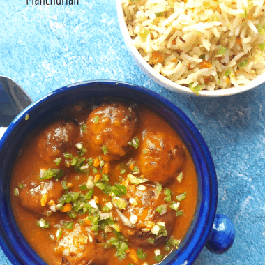 An Indo-Chinese delicacy made healthy with an Air fryer. Contains no Soya, is Gluten Free and Vegan too