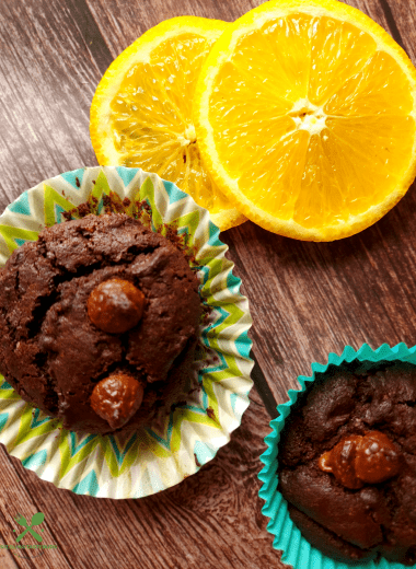 Vegan, chocolate and Orange Cupcakes. Perfect as a snack or breakfast