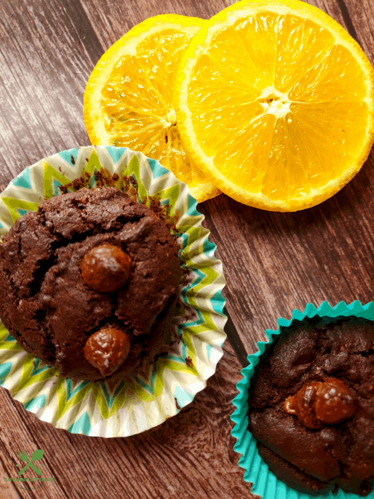 Vegan, chocolate and Orange Cupcakes. Perfect as a snack or breakfast