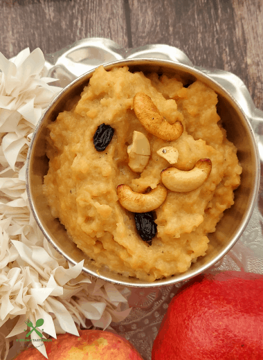 Akkaravadisal - Indian Rice + Lentil Pudding with ghee and jaggery
