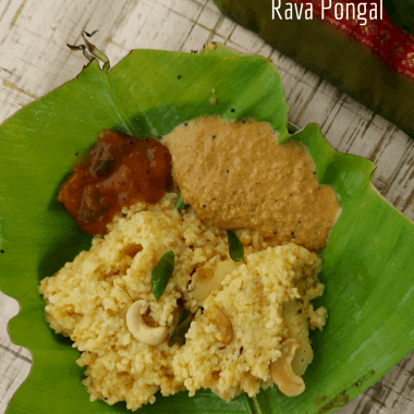 A savoury pongal (or pudding) made in Instant Pot with broken wheat grits and lentils. Served as breakfast with chutney and sambhar