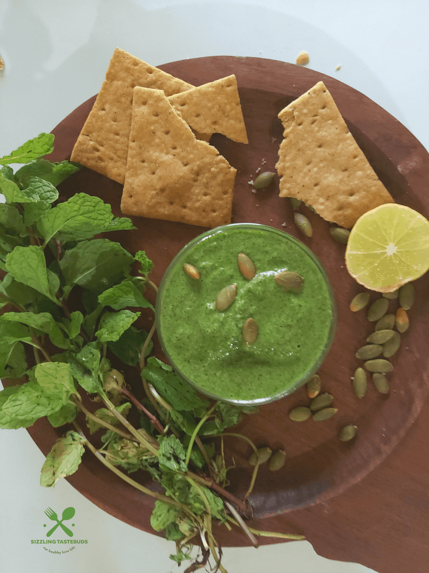 How about a quick Vegan Mint Pesto which works great for Pasta, as a Sandwich spread, as a dip etc , and what's more - made in just 5 mins !