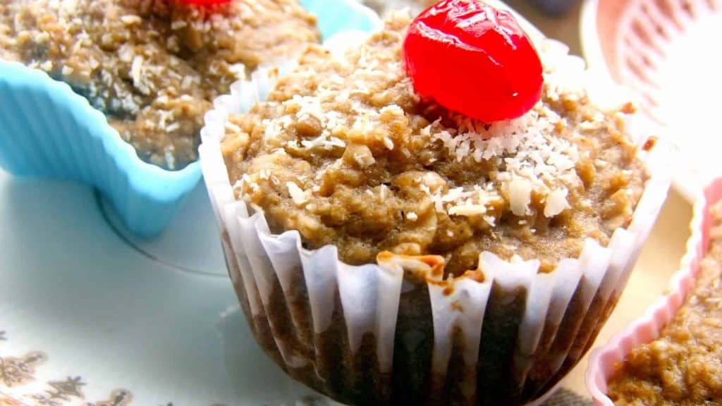 * Fat free Wholewheat Vegan Choco Coconut Muffins