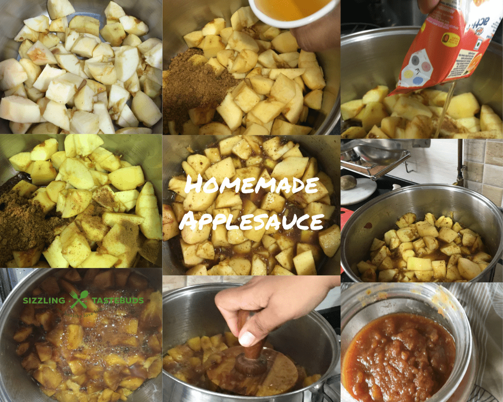 Homemade Applesauce - a delicious condiment that aids baking. Can be used as a topping to toasted bread or even pancakes.  