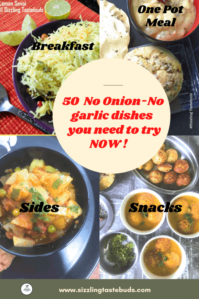 Collection of No Onion No garlic (Satvik Dishes)