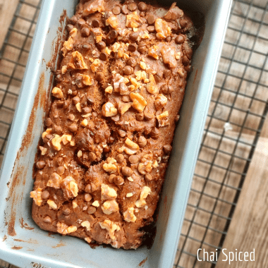 Chai Spiced Banana Bread (Eggless)