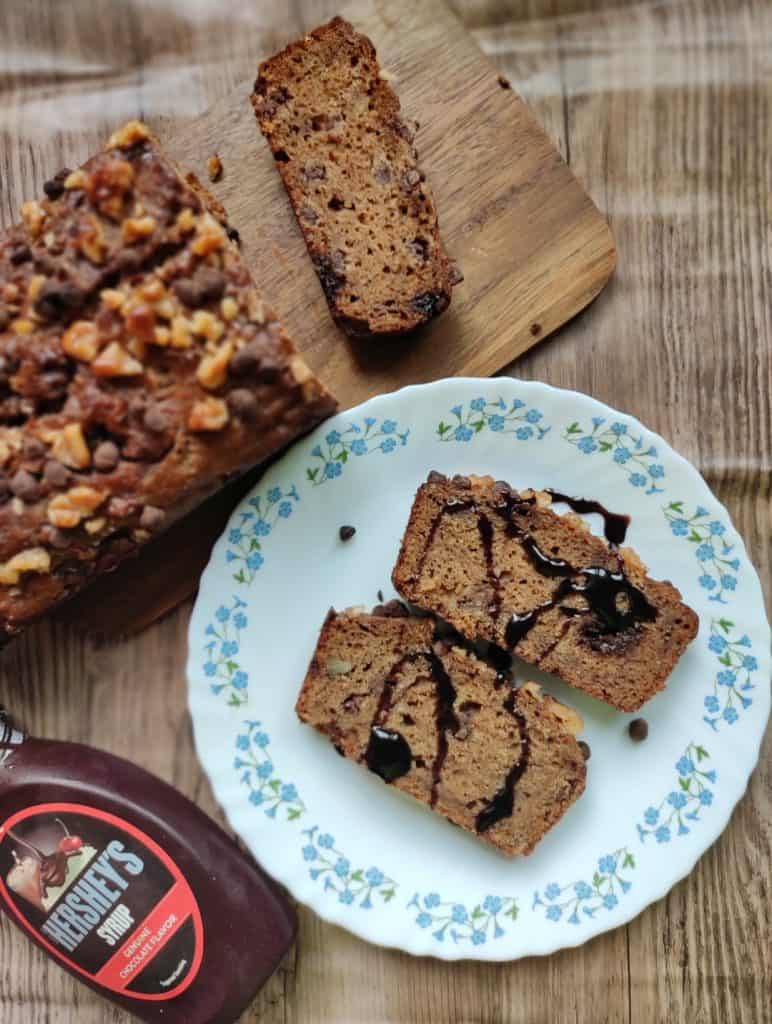 Chai Spiced Banana Bread (Eggless)