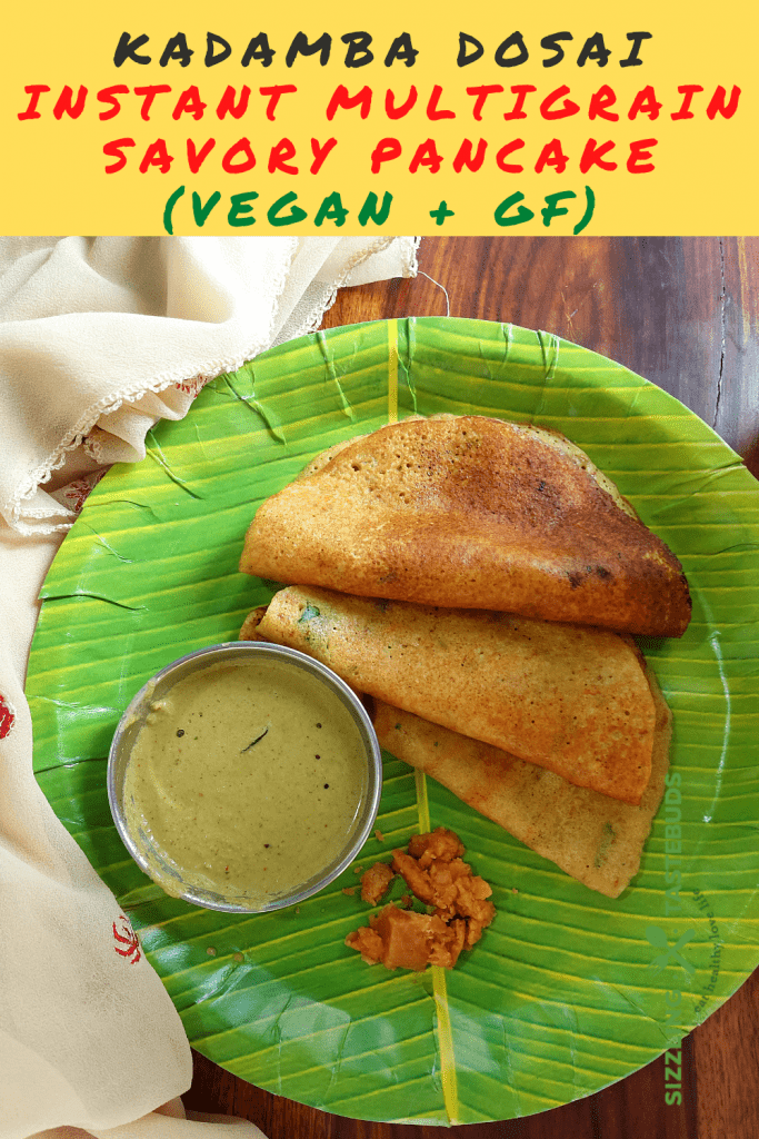 Instant Gluten Free, vegan Indian Savory Pancake. Served for Breakfast or evening Tiffins.