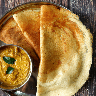 No Rice Quinoa Dosa is a dosa or Indian Savory Crepe made with Quinoa served for breakfast or brunch. This is diabetic friendly (made without rice) , Gluten Free, and Vegan.