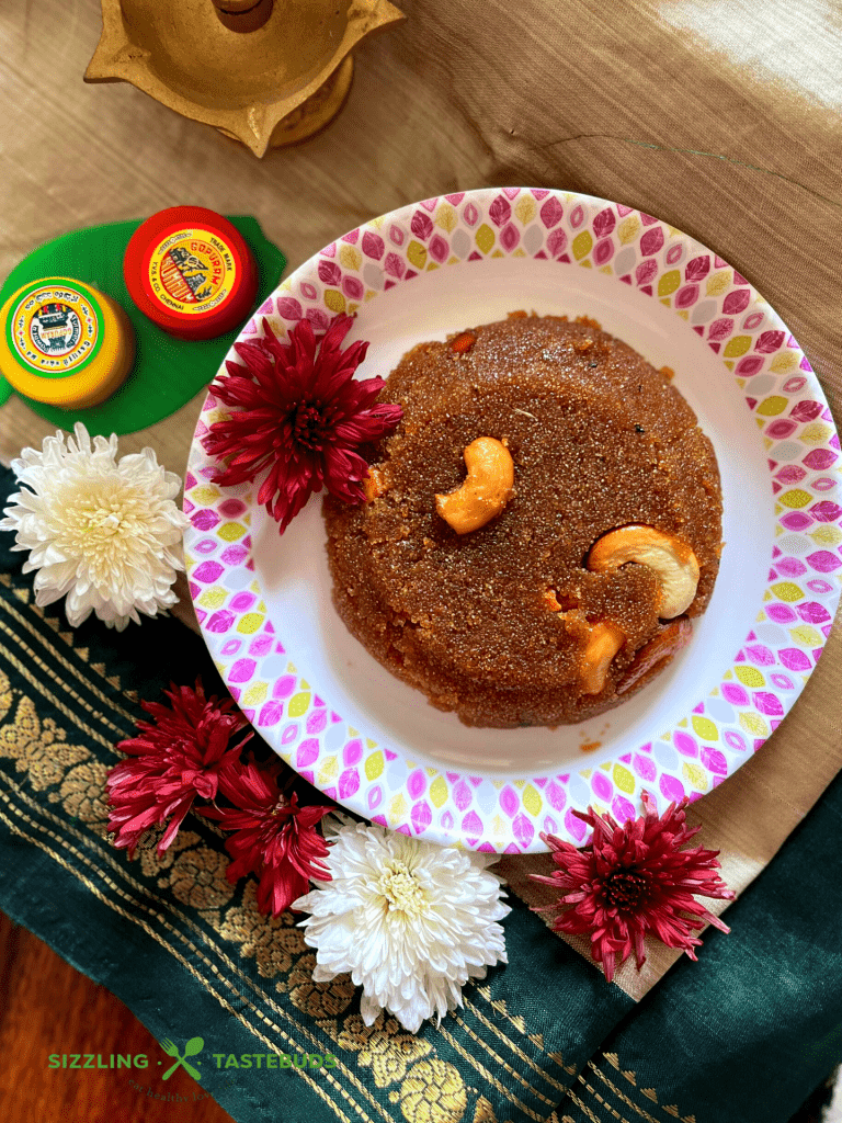 Gur ka sheera or Bellada Kesaribhath is a soft melt in the mouth semolina pudding made with jaggery. Made in under 10 mins as a quick dessert.