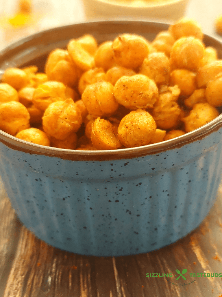 Airfryer Roasted Chickpeas is a quick, delicious, healthy Vegan and Gluten Free snack to make anytime.