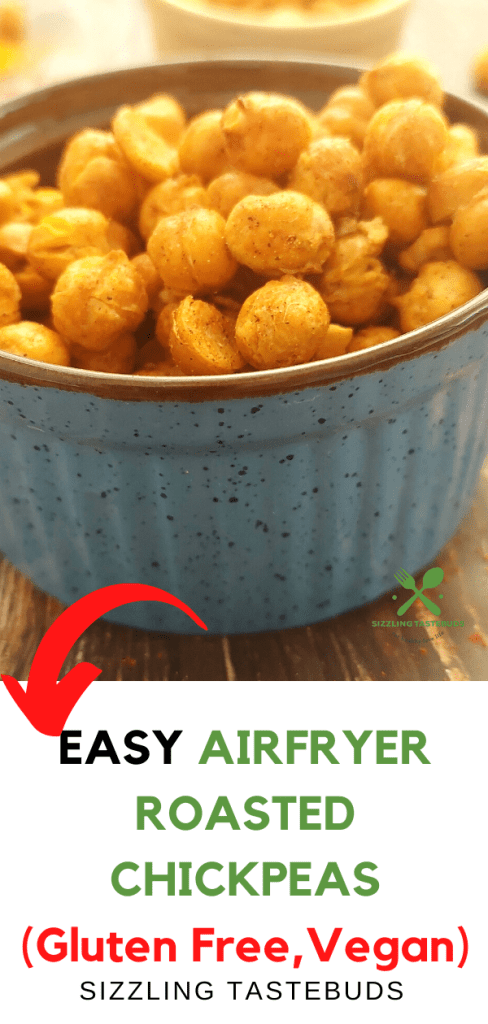 Airfryer Roasted Chickpeas is a quick, delicious, healthy Vegan and Gluten Free snack to make anytime.